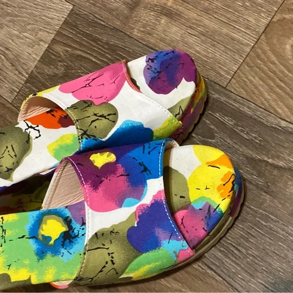 🔥 Colorful Floral Wedge Sandals - Picture 3 of 10